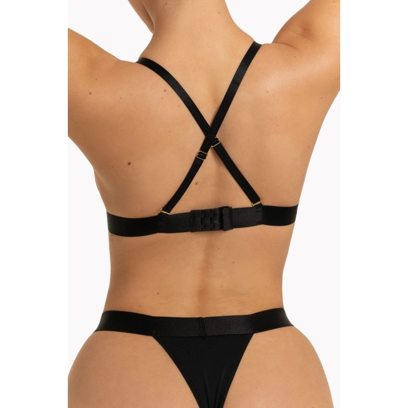 MAURA SET BLACK BRA+THONG XS